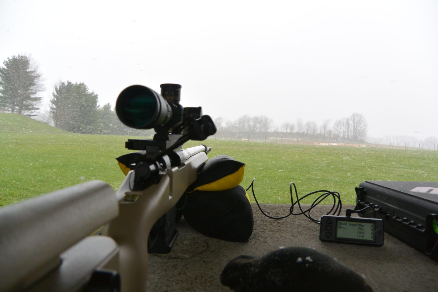 Shooting the Kelby Atlas Tactical in the Grayboe Ridgeback in a blizzard, because it’s spring in Ohio