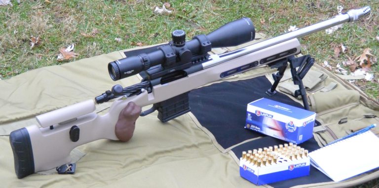 Athlon Midas TAC 5-25x56mm on the Kelbly Atlas and the Lapua .223 ammo it likes best.