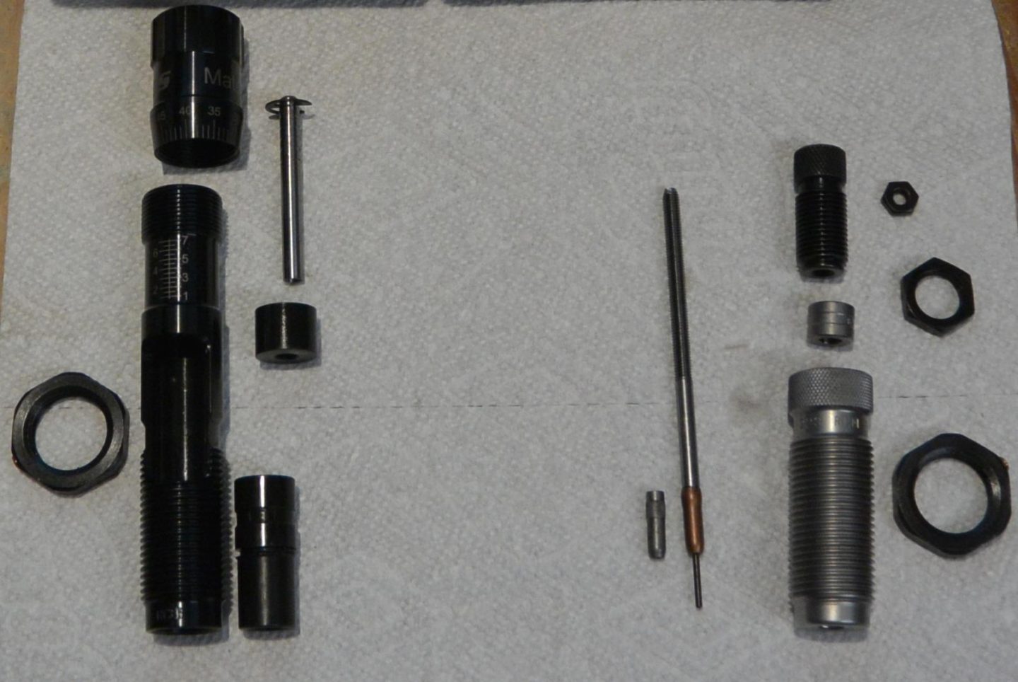 RCBS MatchMaster Competition seating and FL sizing dies disassembled