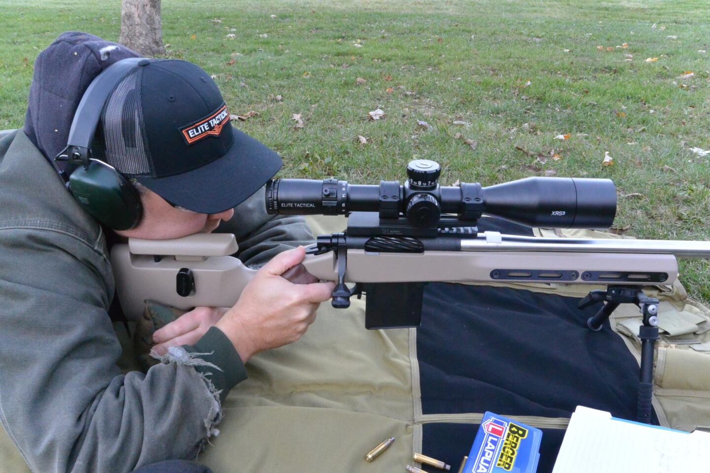 Bushnell Elite Tactical XRS3 6-36x56mm in Bobro mount on Kelbly's Atlas rifle with in Grayboe Ridgeback Stock