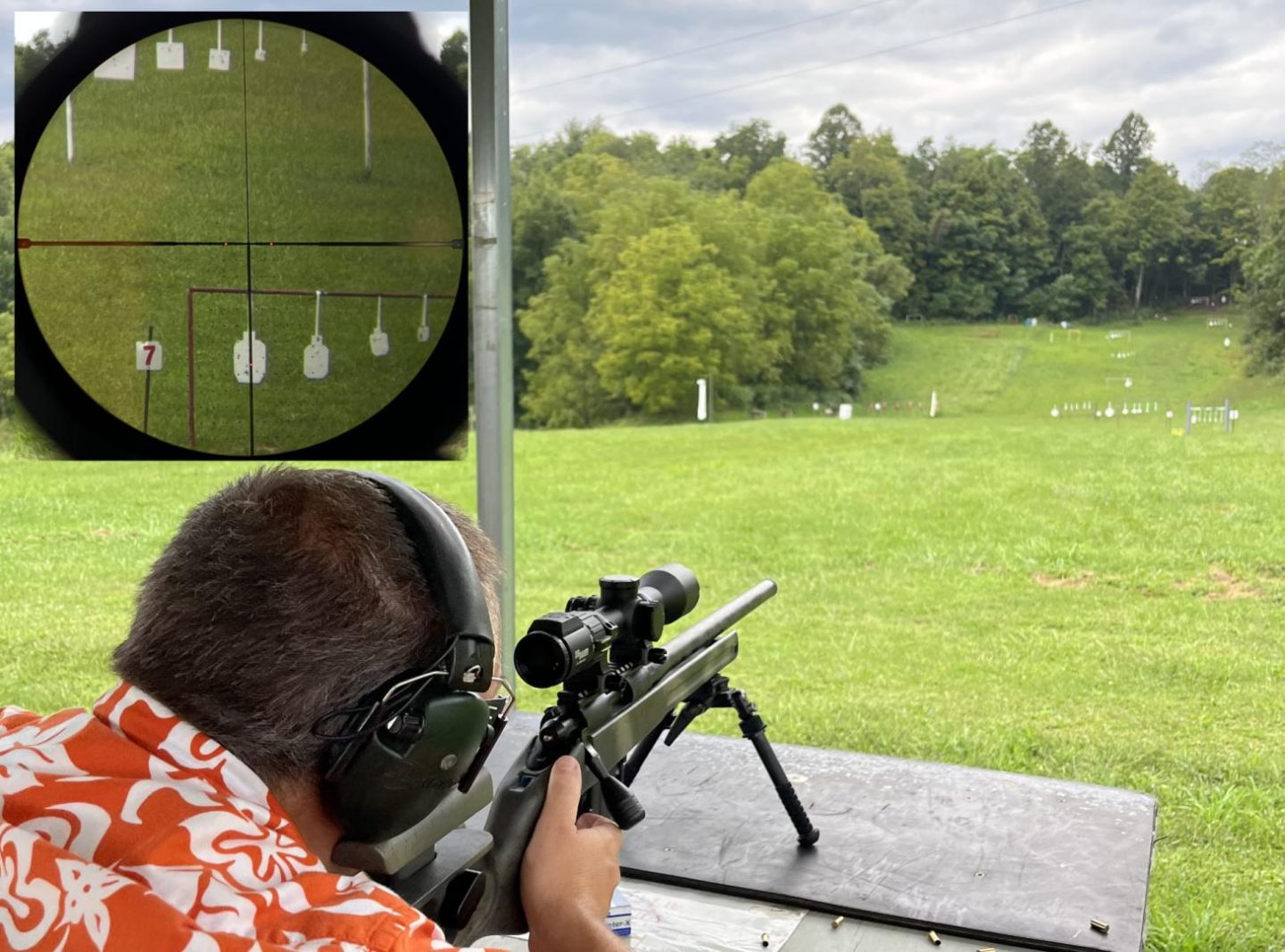 Hiding from the rain shooting the BDX 2.0 system on the covered 250yd .22lr range