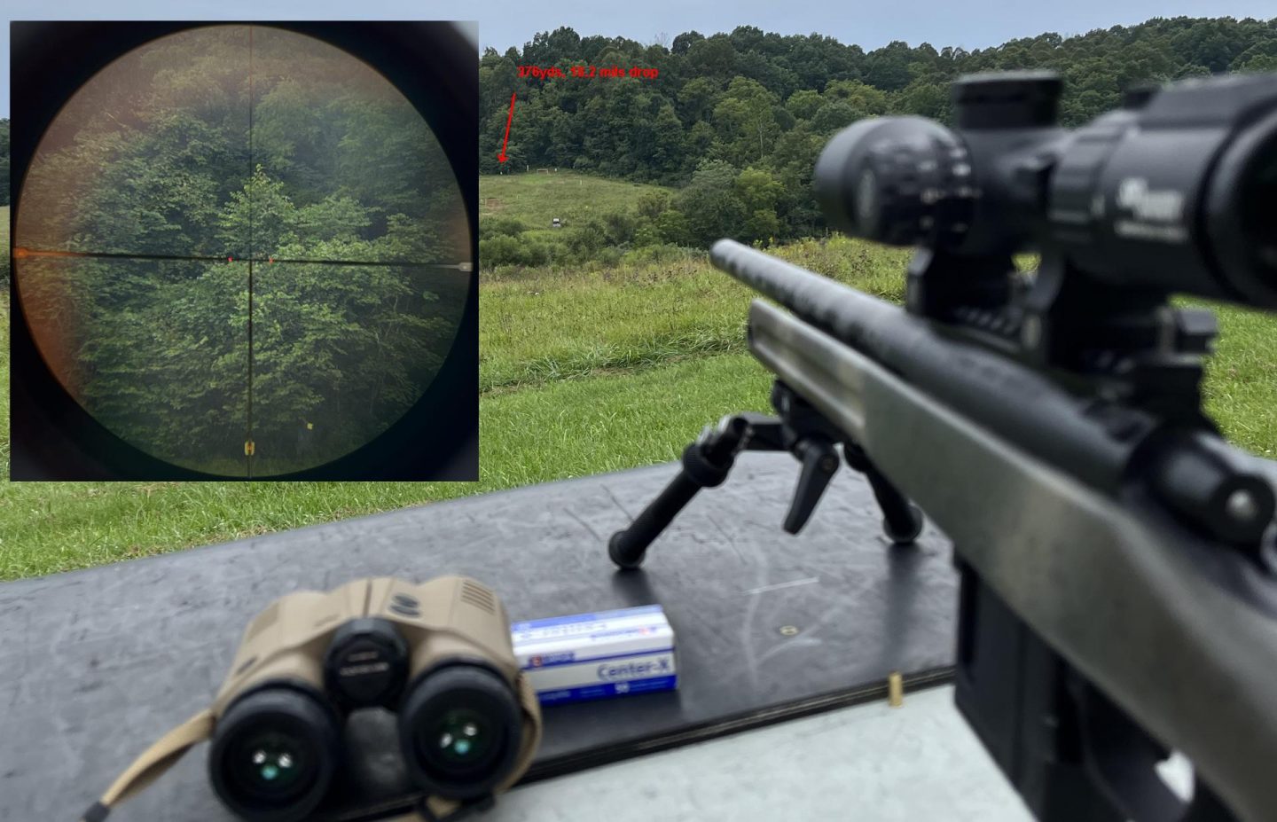 Shooting the BDX 2.0 system 376yds with 18.2mils drop from a Vudoo V-22 with Proof barrel