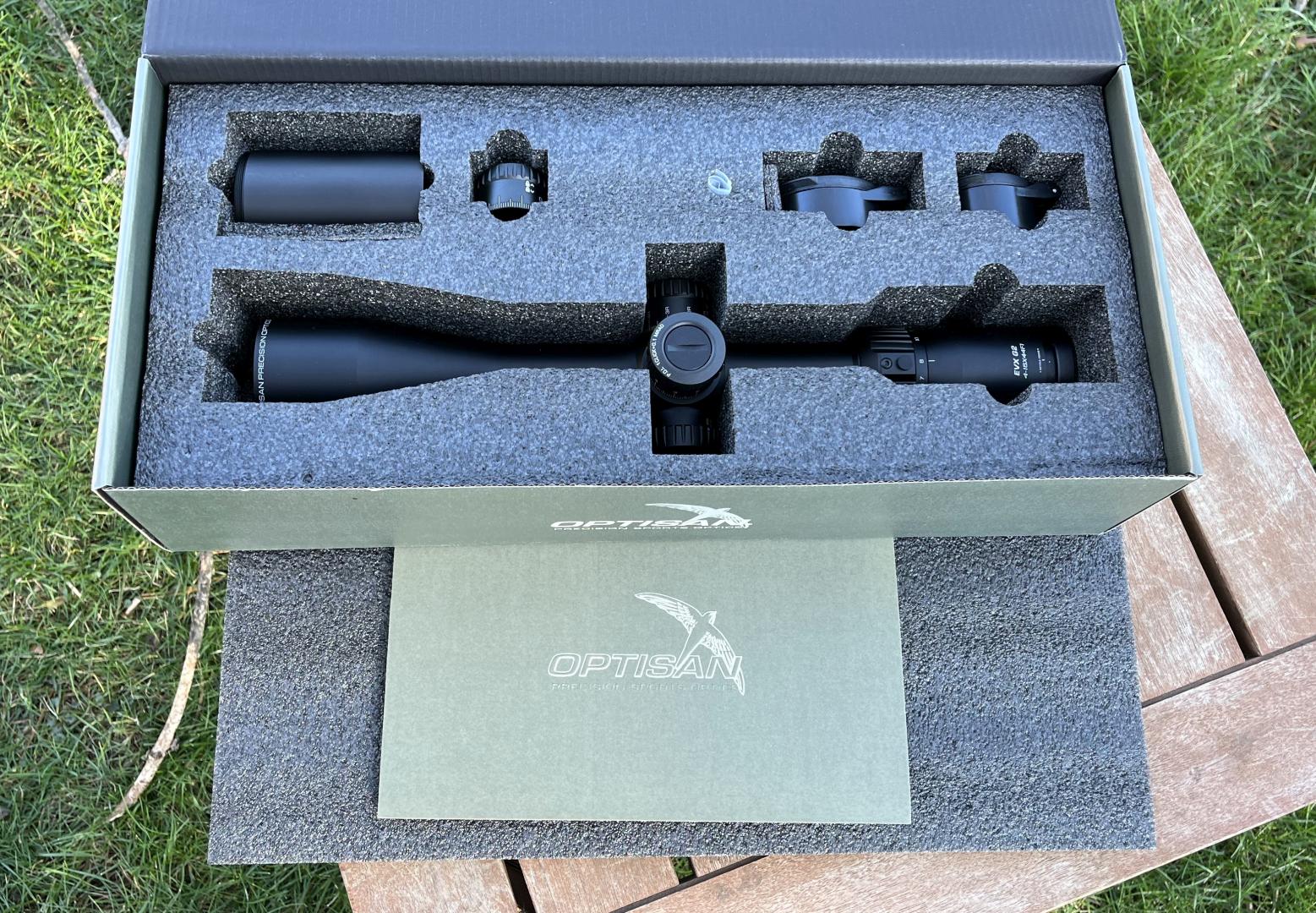 Optisan EVX Gen II 4-16x44F1 unboxing is quite the premium experienc