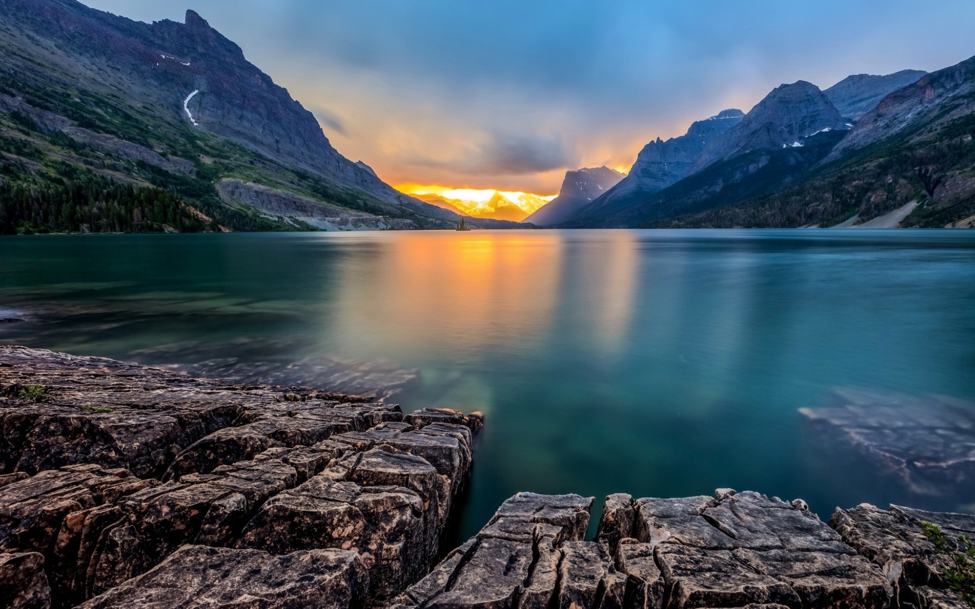 177188-nature-landscape-lake-sunset-Saint_Mary_Lake-Montana-mountain-USA-reflection-calm-rock-...jpg