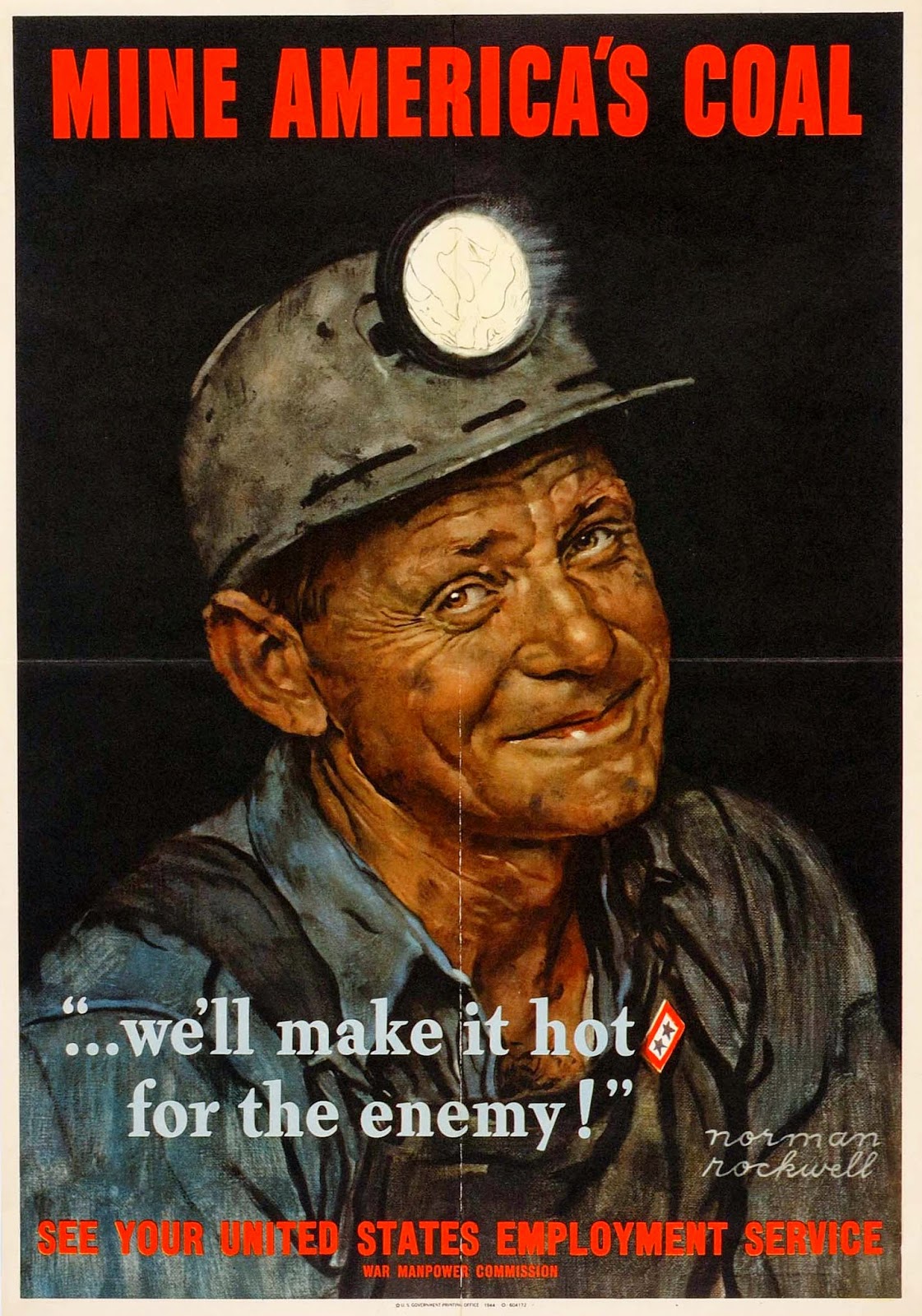 1944 Norman Rockwell. Mine America's coal (USA).jpg