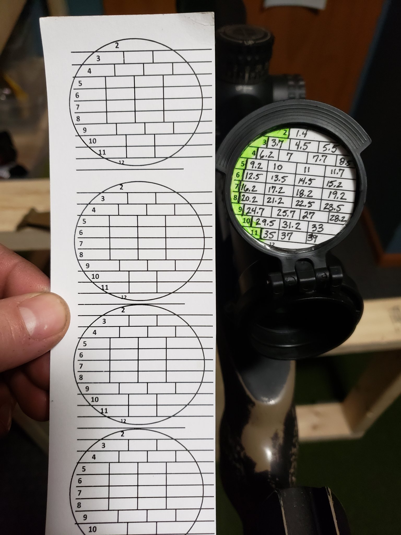 Rifle Scopes - Scope dope disk  Sniper