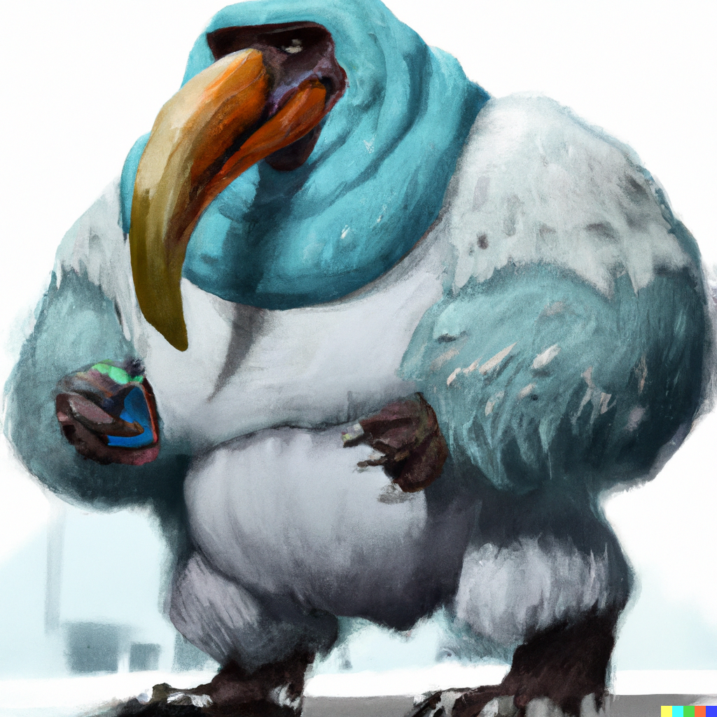 DALL·E 2023-02-14 11.43.14 - Realistic grossly fat tactical Toucan yeti hybrid in the style of...png