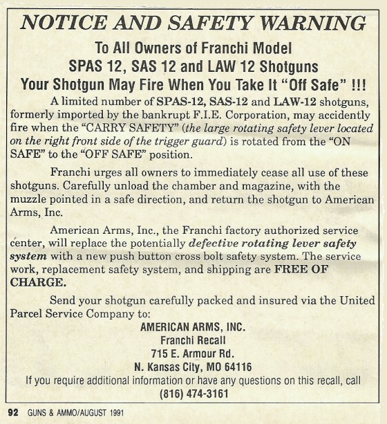 Franchi SPAS12 Recall Notice 1991 copy.jpg