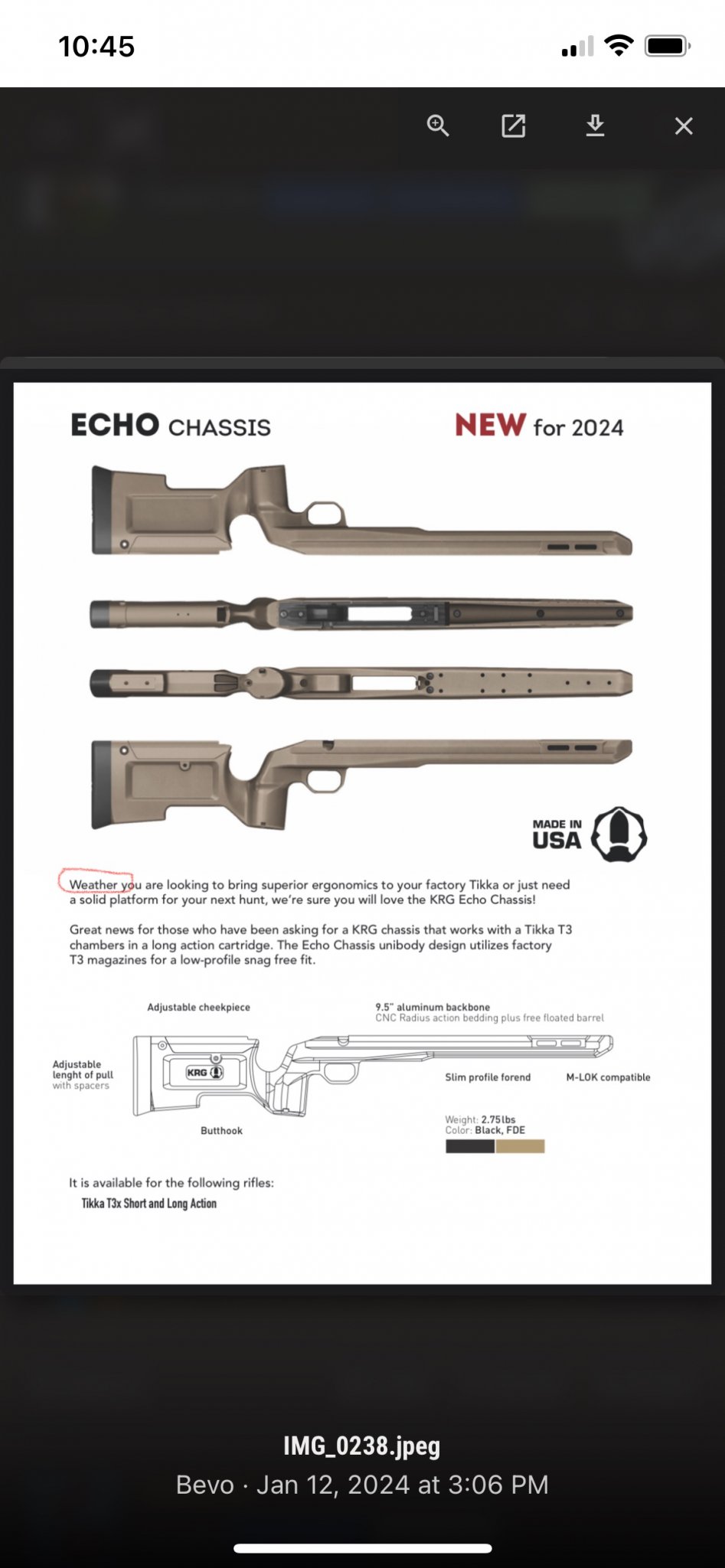 KRG Echo Chassis Sniper