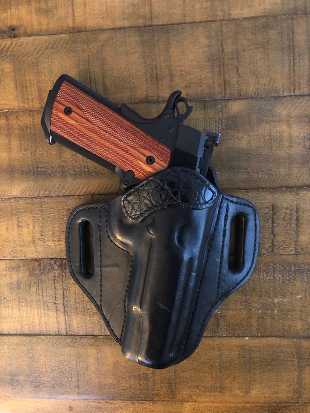 Alaska Hunter Hip Holster, a leather gun holster designed to work, Diamond  D Custom Leather