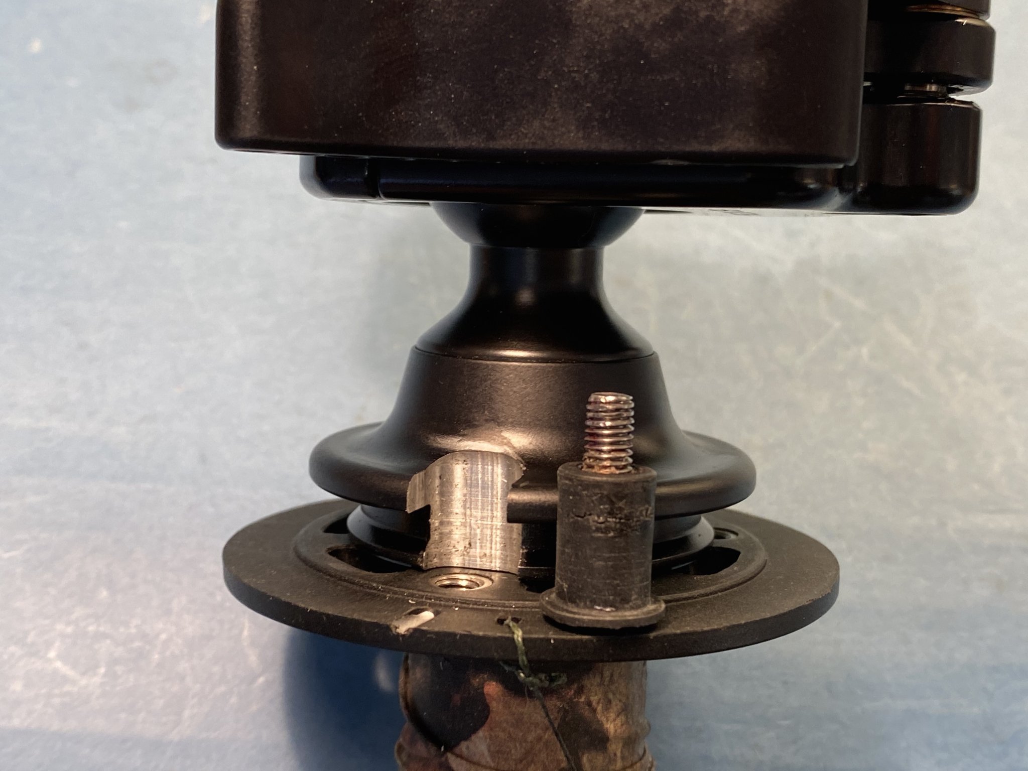 IMG_8605RRS Anvil-30 Adapter 2 Ball End Milled with Indexing Bolt to Swarovski Tripod Center C...jpg
