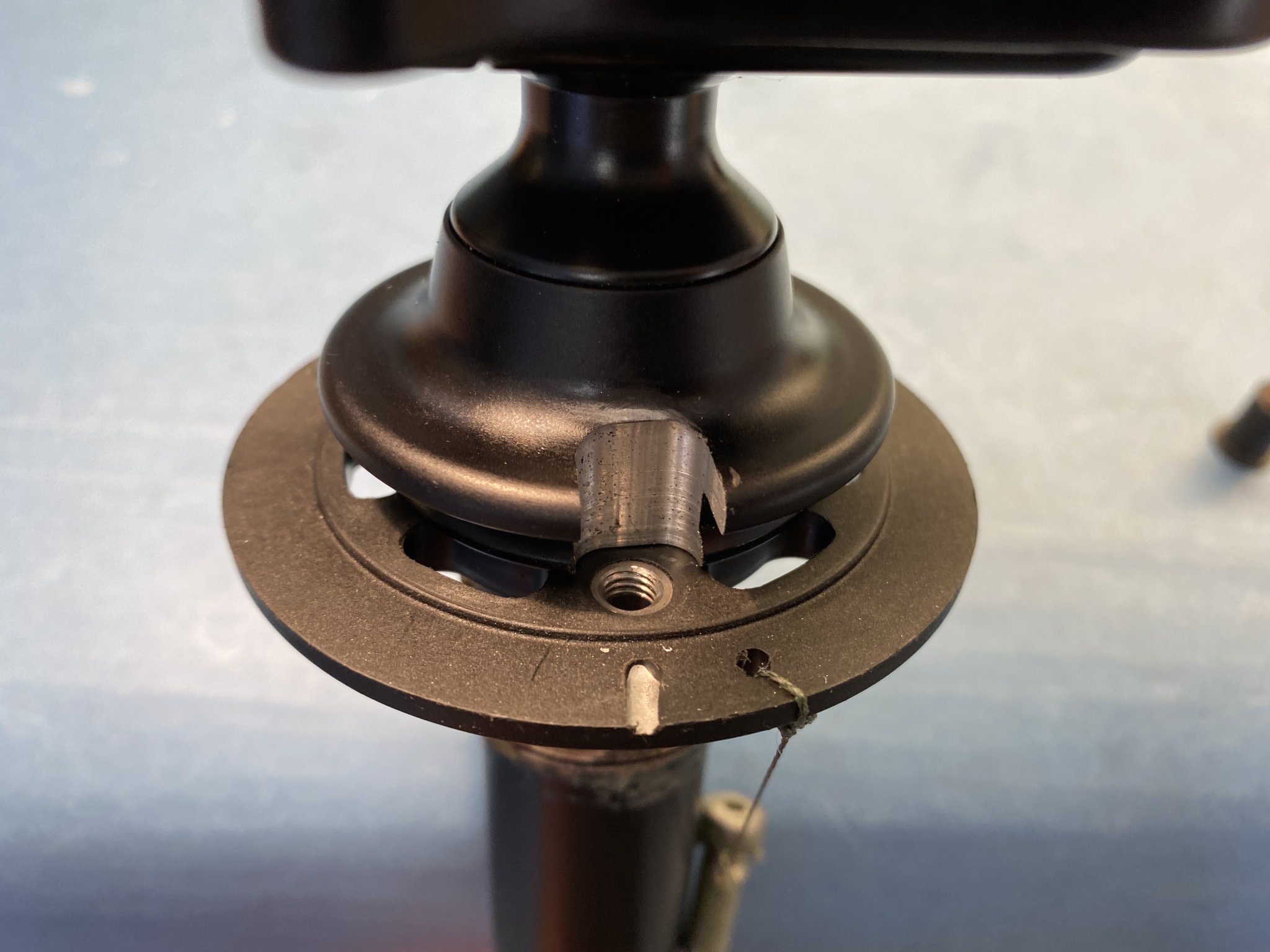 IMG_8607RRS Anvil-30 Adapter 2 Ball End Milled with Indexing Bolt to Swarovski Tripod Center C...jpg