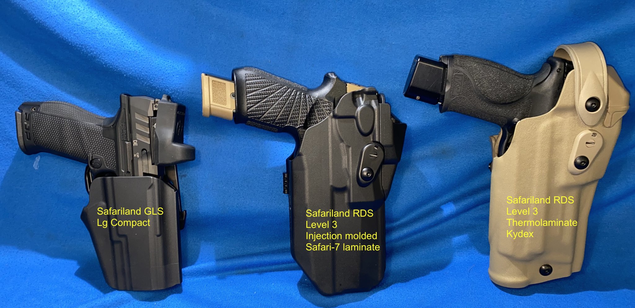 IMG_8634Walther PDP Sig P320 M&P9 2.0 PC with Leupold Delta Point Pro 2.5 MOA and Holsters 03....jpg