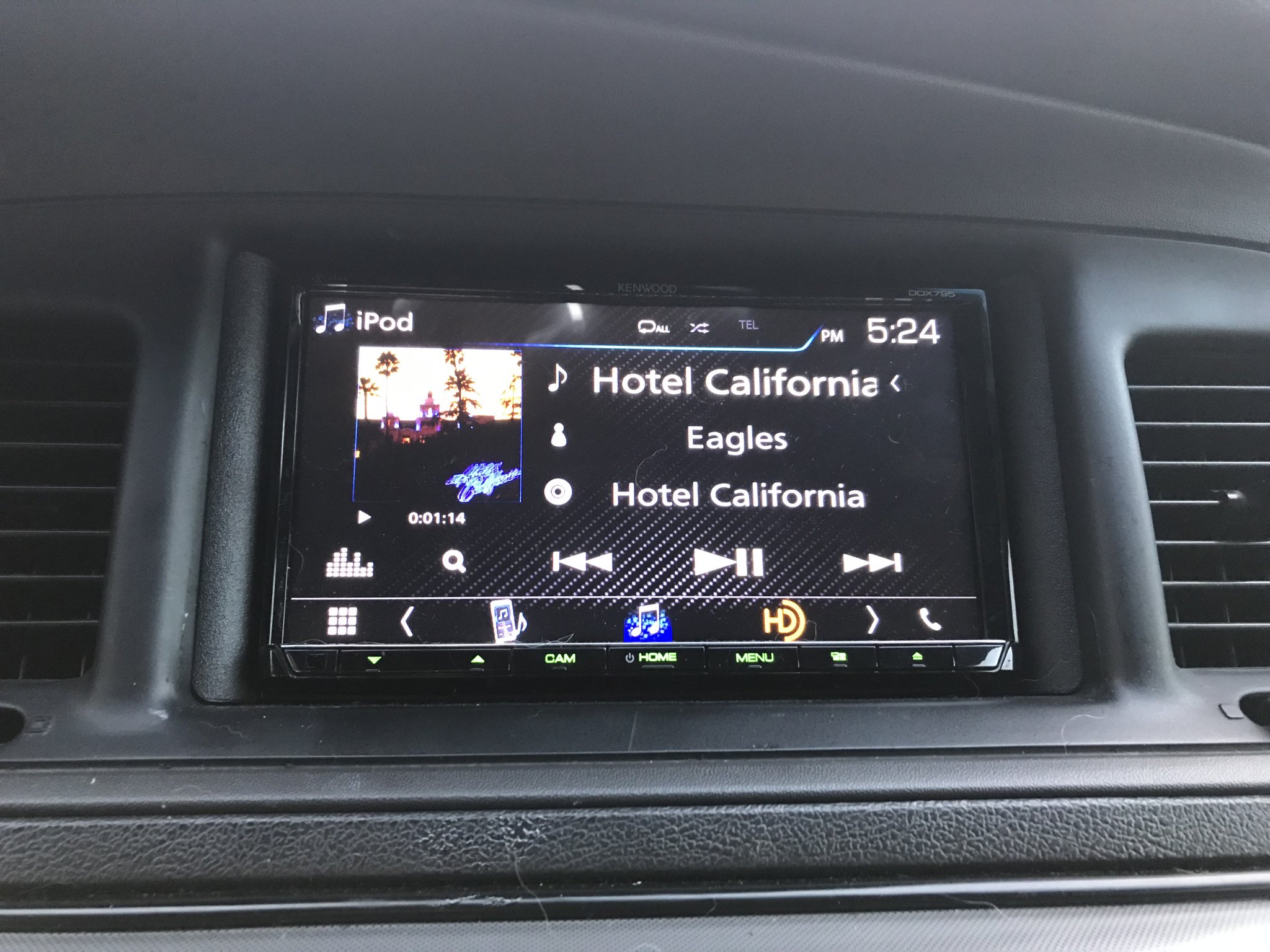 Kenwood DDX 795 Hotel california.JPG