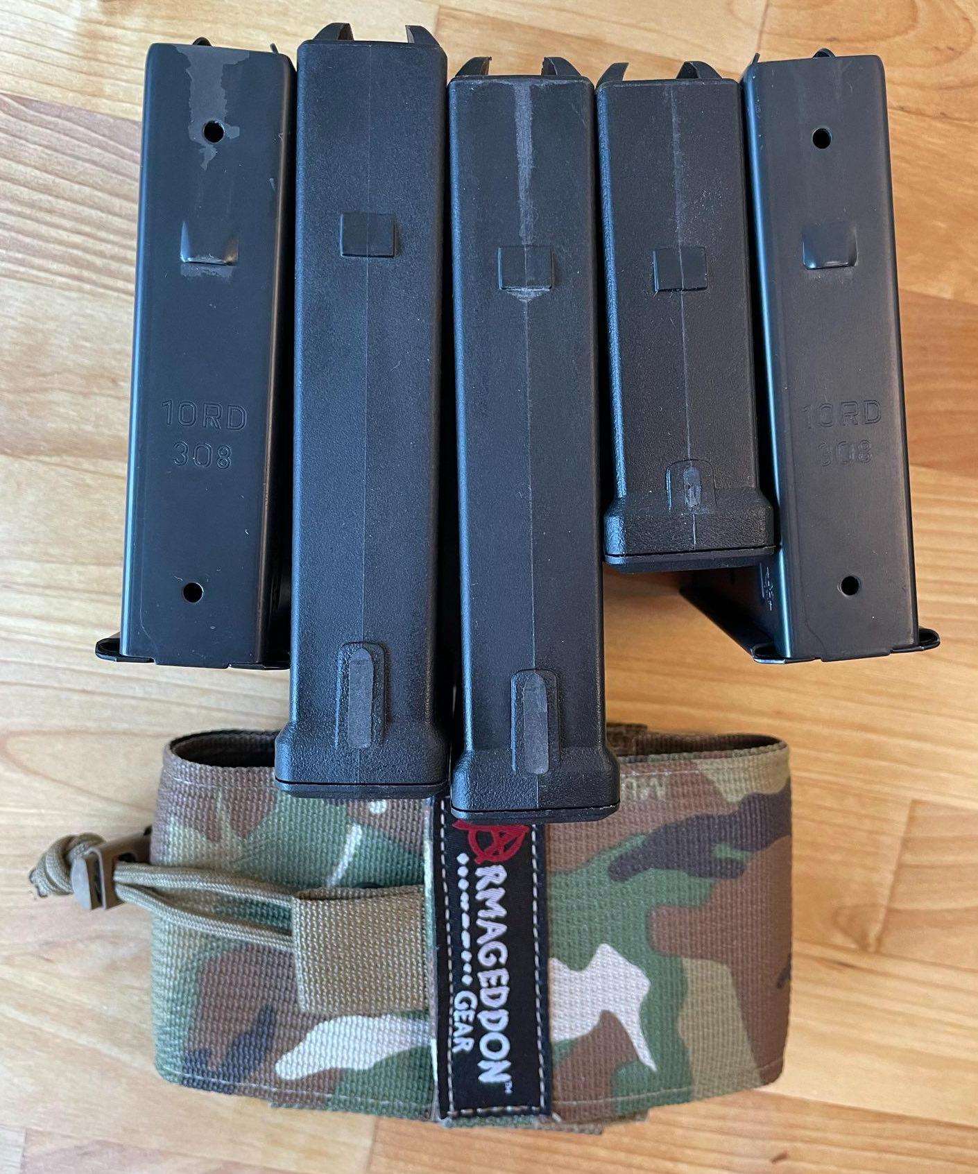 SOLD - AICS style mags-Magpul 5rd/10rd, and Armageddon Mag pouch