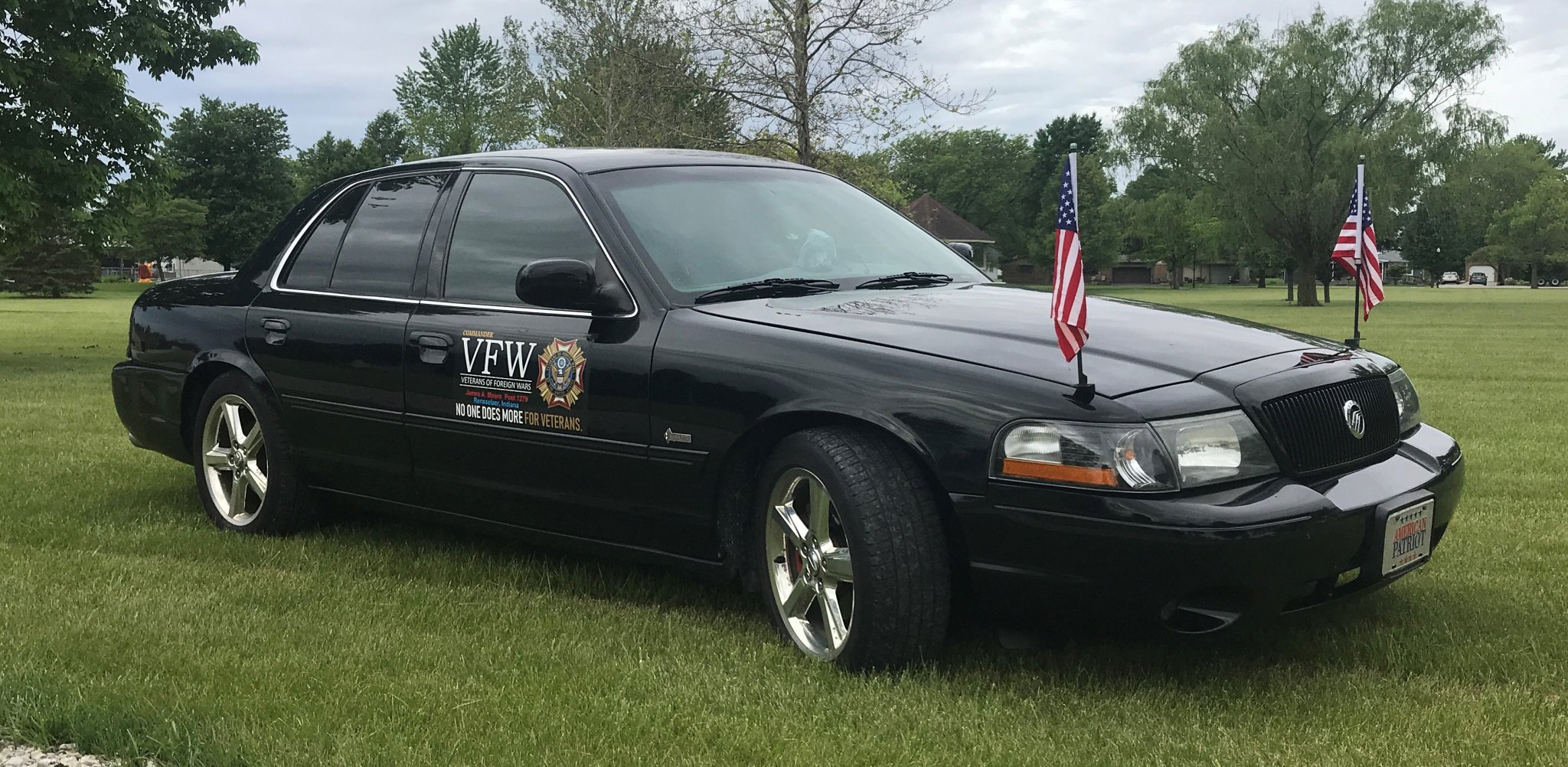 Marauder with flags at park.JPG