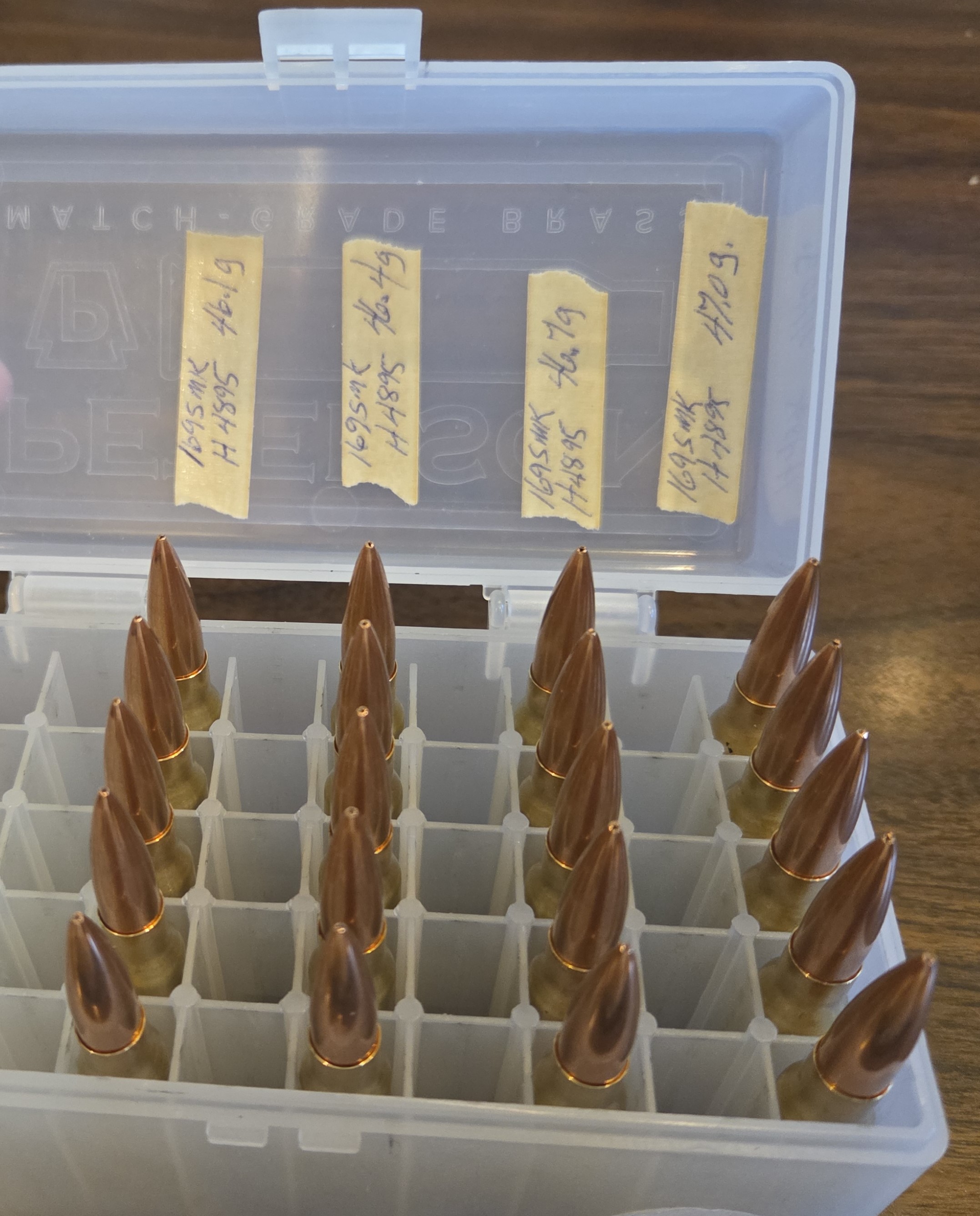 Organize cartridges for load developement.jpg