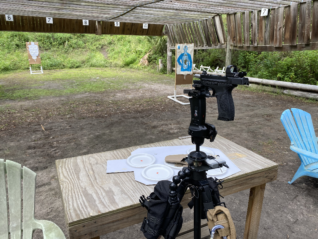 Smith & Wesson M&P9 2.0  Apex Fit Barrel Leupold DeltaPoint Pro Target Zero 25 Yards v. Sig P3...jpg