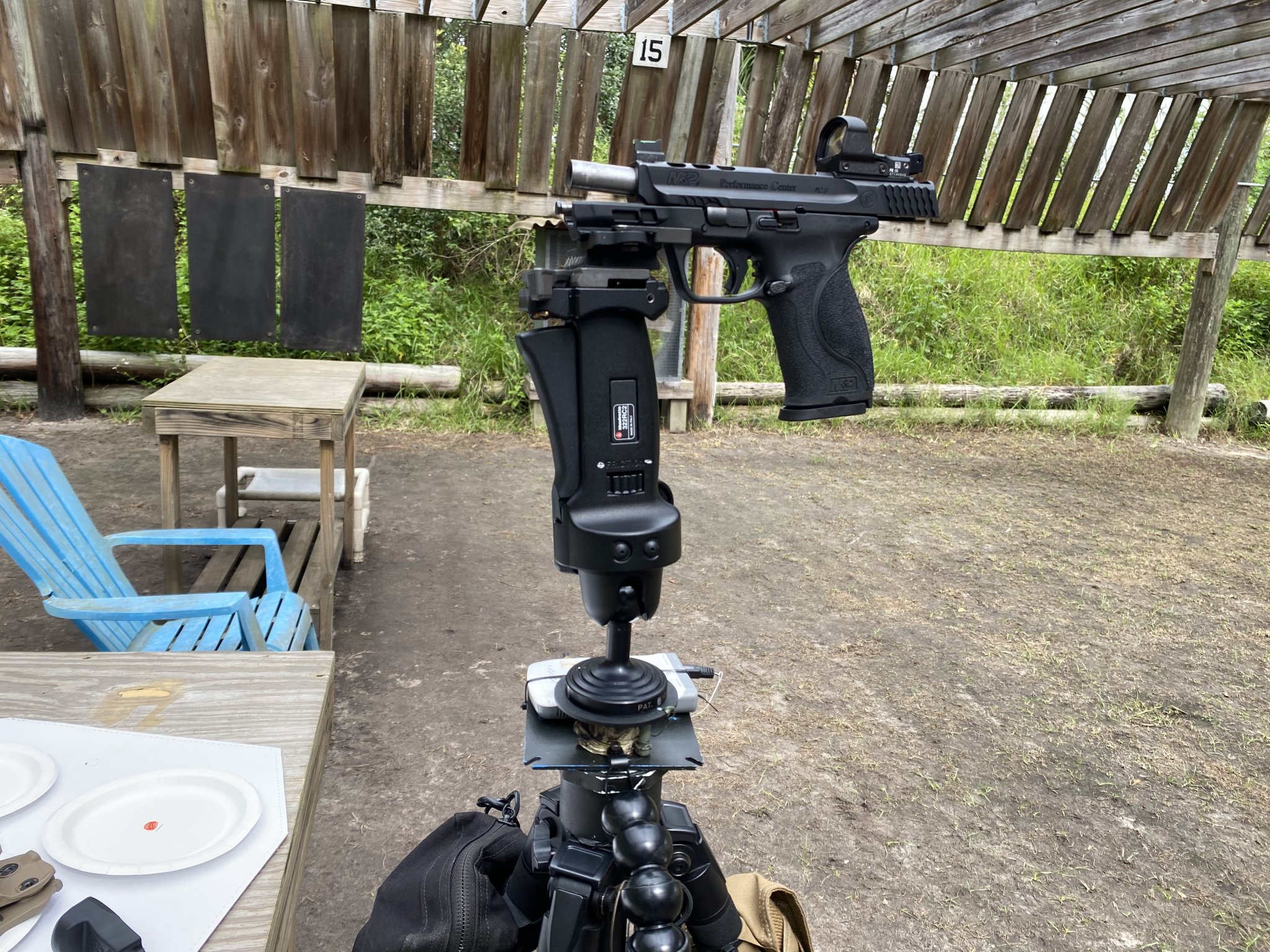 Smith & Wesson M&P9 2.0  Apex Fit Barrel Leupold DeltaPoint Pro Target Zero 25 Yards v. Sig P3...jpg