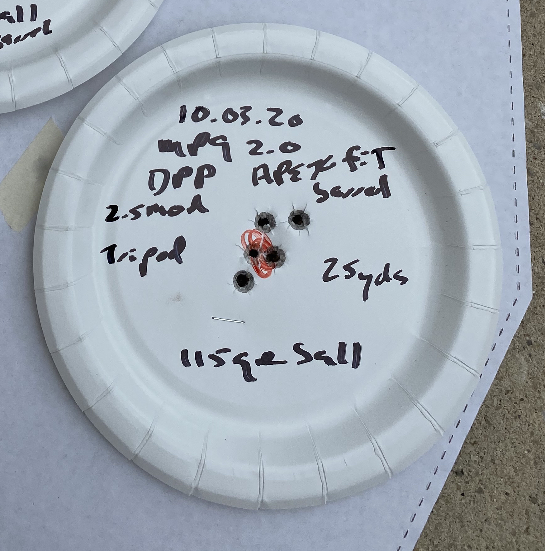 Smith & Wesson M&P9 2.0  Apex Fit Barrel Leupold DeltaPoint Pro Target Zero 25 Yards v. Sig P3...jpg