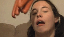 weeners on her face.gif