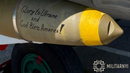 A JDAM-ER 500-pound bomb with the inscription “Glory to Ukraine and God Bless America!” 040723...jpg