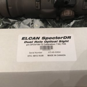 ELCAN - DFOV156-T2 - SpecterDR - 1.5/6 in FDE 7.62 I literally just unwrapped this for the pictures, Its brand new, I have the RMR mount and a RMR06 With RMR - $2300 Without - $1950