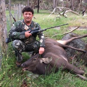 Pasquale Torcasio with a Sambar deer
