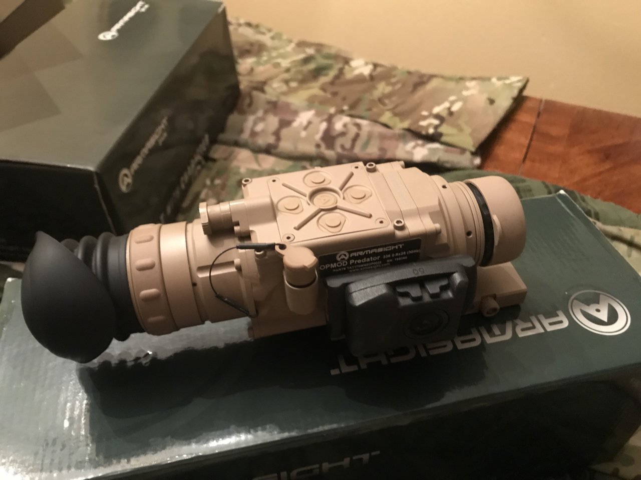 Armasight OPMOD Predator - 336 2-8X25 in FDE - Special Run for Optics Planet Box and Carry bag, Great condition, Ive never used this one outside of the house - $1500