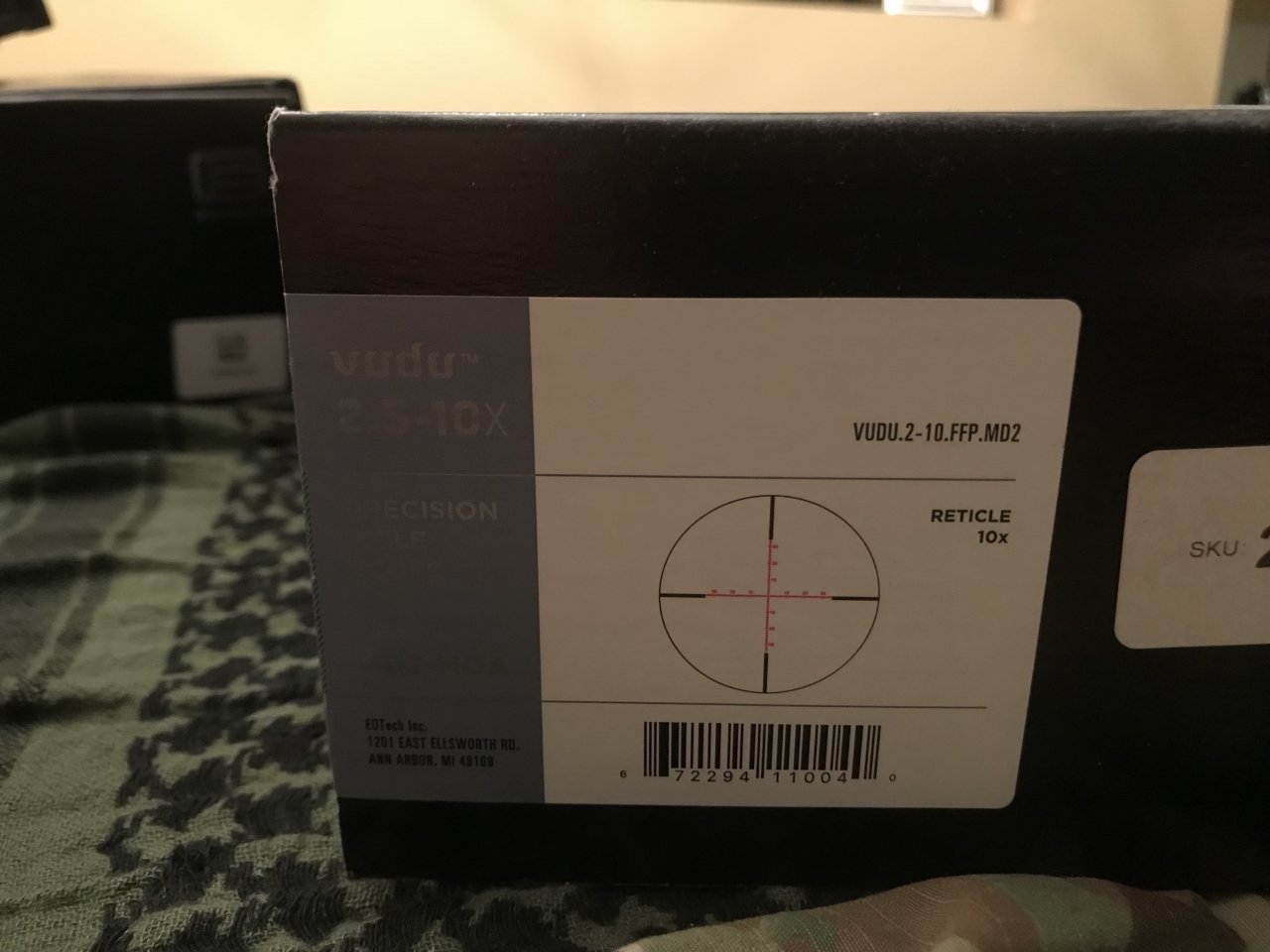 EOTech VUDU - 2.5-10X44 - VUDU.2-10.FFP.MD2 - FFP in the MD2  Great Condition, Ive never mounted it, Box and Paperwork - $900