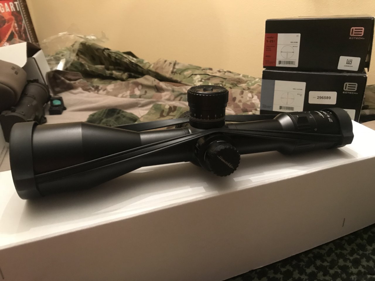 Hensoldt - ZF 4-16X56 FF-LT - This one has the MIL Ret ( Basically a MSR Ret) This is another Brand New optic, I paid crazy money ($3,700), Box and paperwork, - $2600