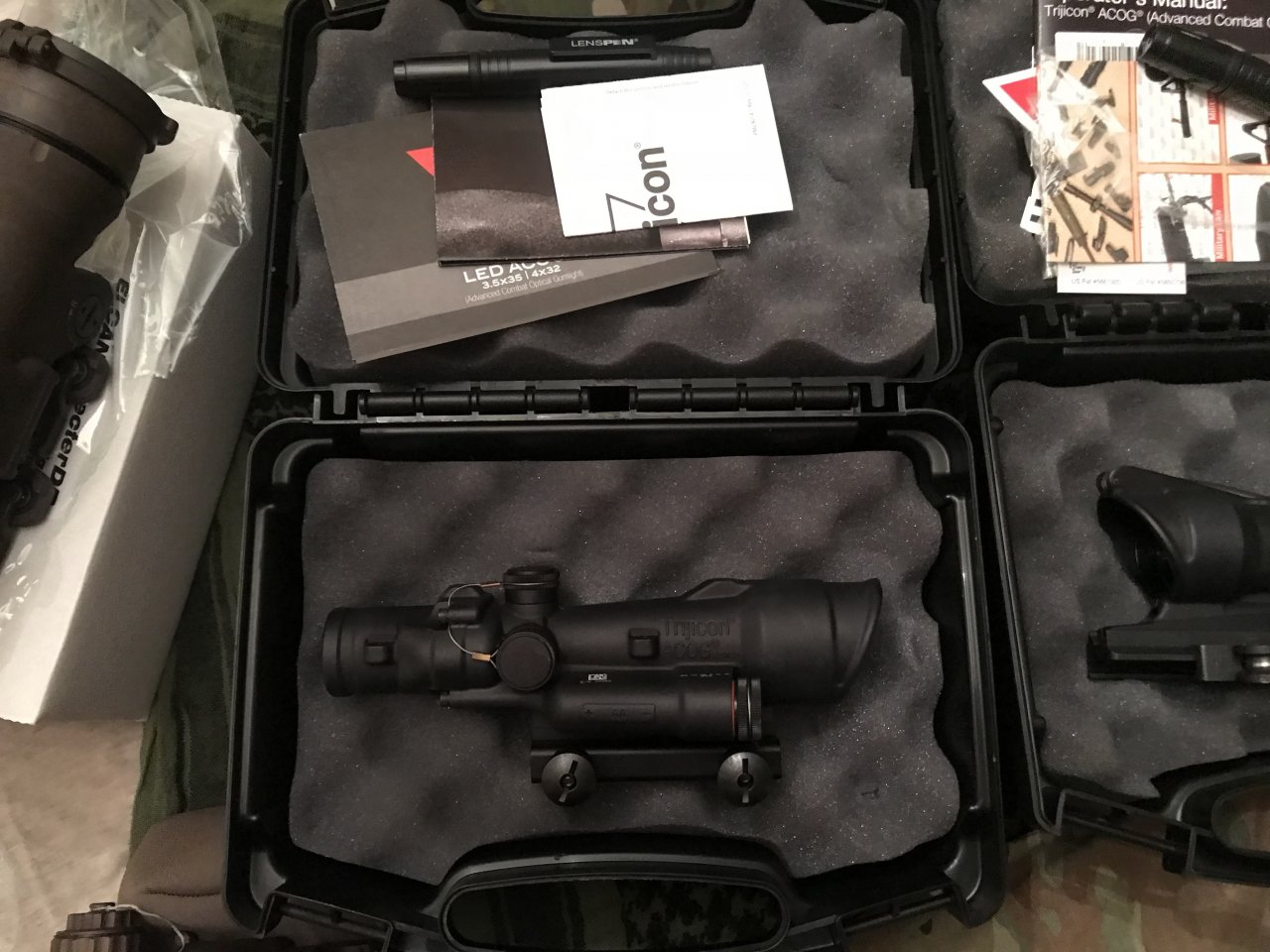 Trijicon TA110-C - LED 3.5X35 ACOG with red .308 Chevron  Great condition, looks like new, I never used it, Box and all the papers - $975