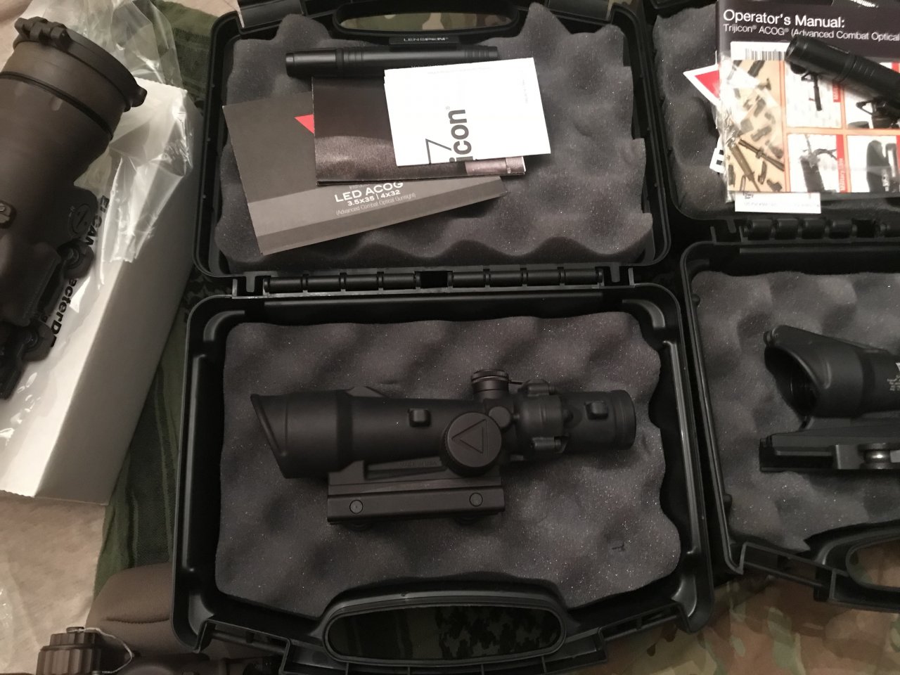 Trijicon TA110-C - LED 3.5X35 ACOG with red .308 Chevron  Great condition, looks like new, I never used it, Box and all the papers - $975